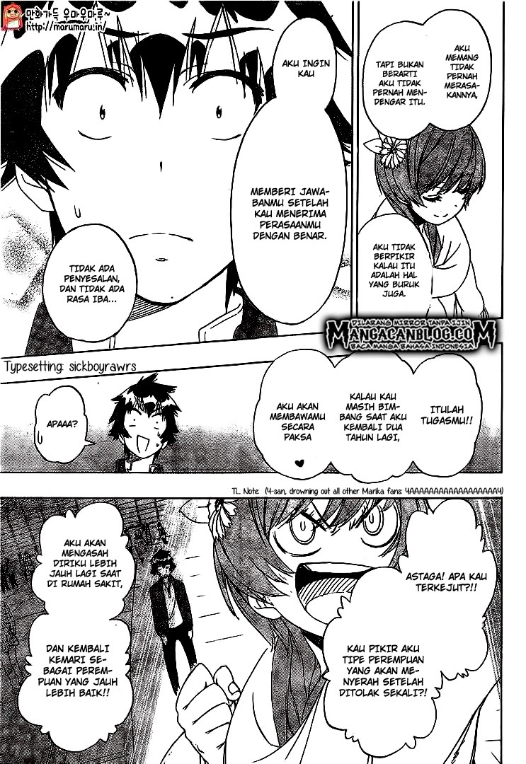 Nisekoi Chapter 195 Gambar 12