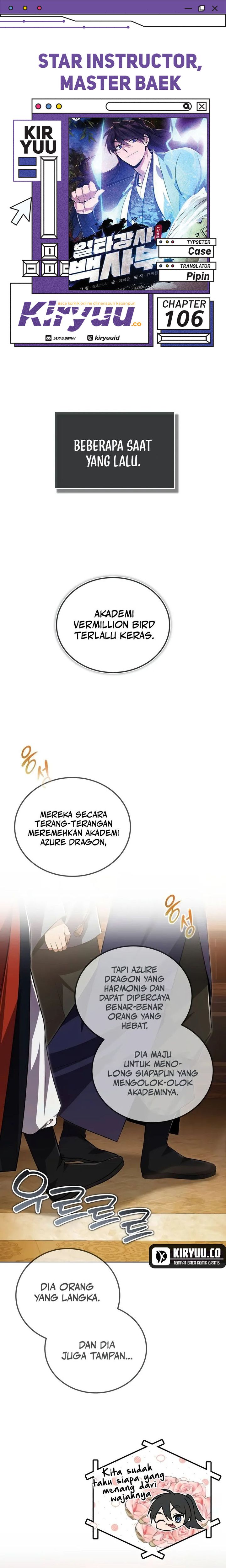 Number One Star Instructor Master Baek Chapter 106 Gambar 1