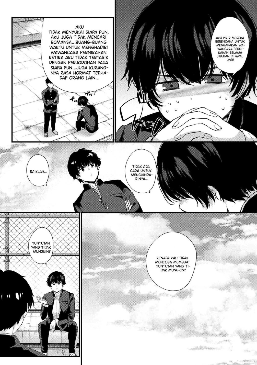 Omiai Shitakunakattanode, Muri Nandai na Jouken wo Tsuketara Doukyuusei ga Kita Ken ni Tsuite Chapter 01 Gambar 6