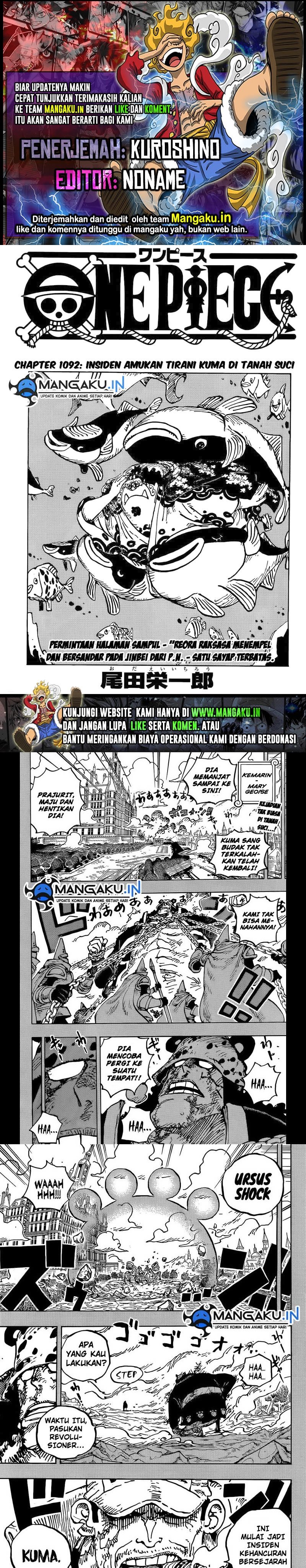 One Piece Chapter 1092 HQ Gambar 1