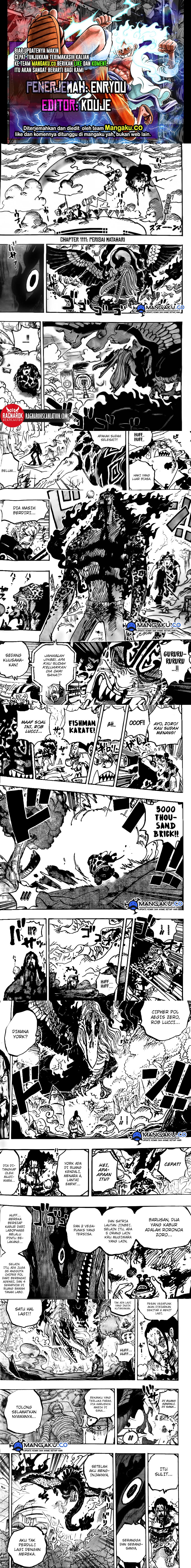 One Piece Chapter 1111 Gambar 1