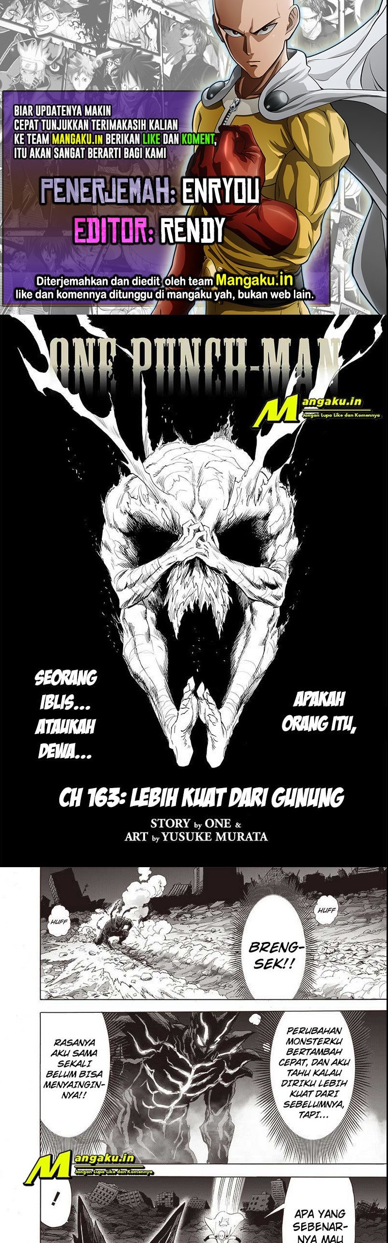 One Punch Man Chapter 213.1 Gambar 1