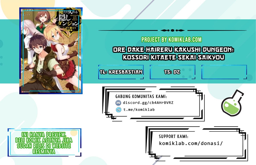 Ore dake Haireru Kakushi Dungeon: Kossori Kitaete Sekai Saikyou Chapter 65 Gambar 1