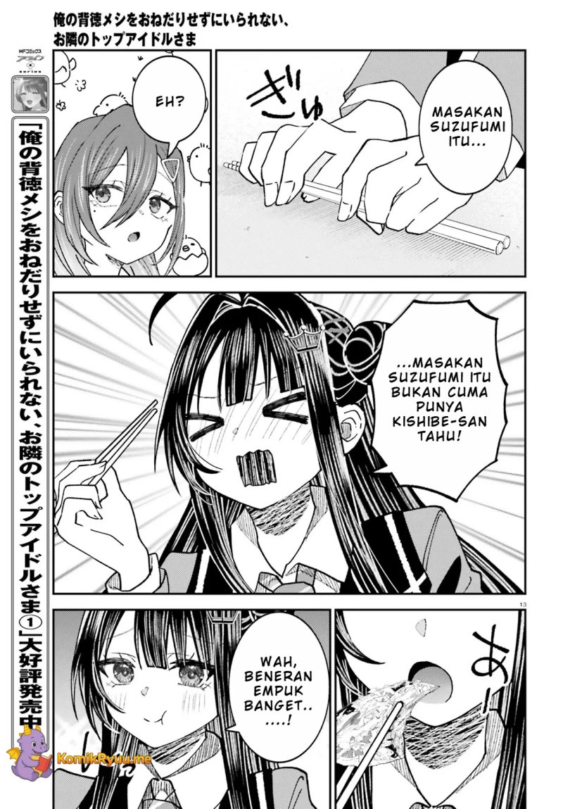 Ore no Haitoku Meshi o Onedari Sezu ni Irarenai Otonari no Top Idol-sama Chapter 07 Gambar 14