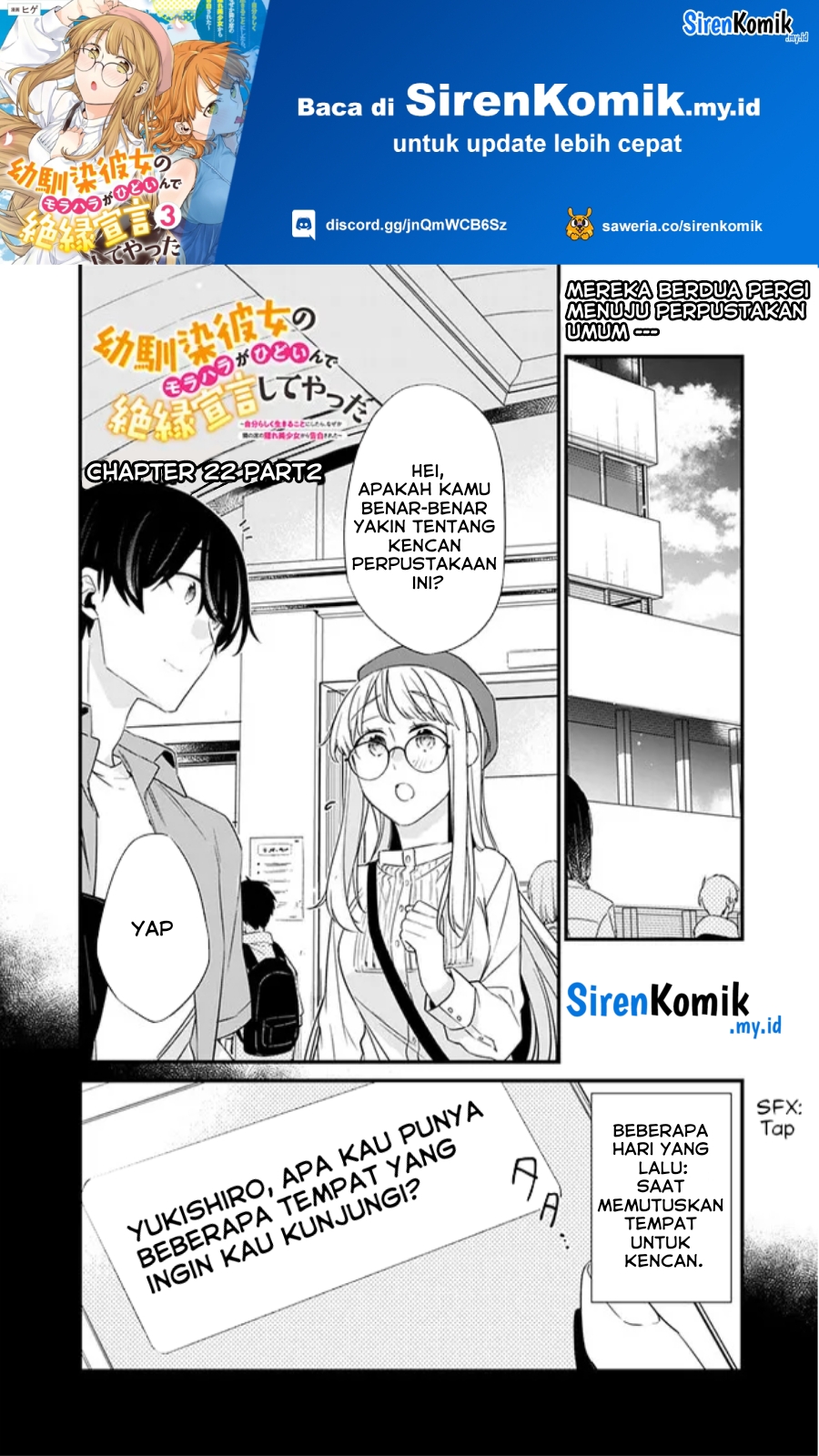 Osananajimi Kanojo no Morahara ga Hidoin de Zetsuen Sengen shite Yatta Chapter 22.2 Gambar 2