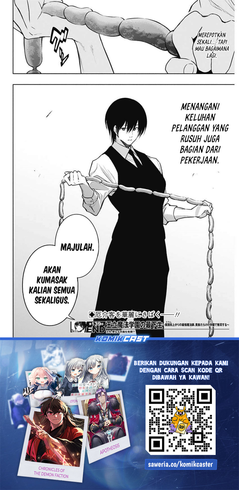 Ouritsu Mahou Gakuen no Saikasei: Slum Agari no Saikyou Mahoushi, Kizoku darake no Gakuen de Musou suru Chapter 139 Gambar 19
