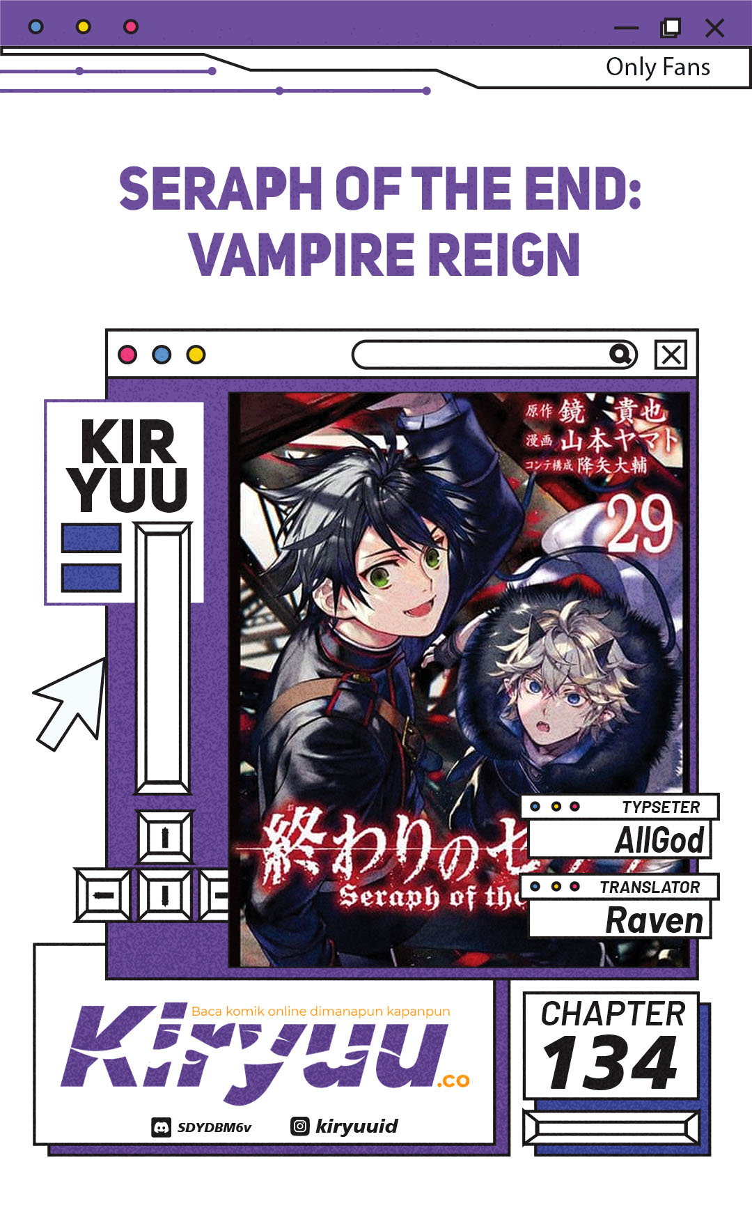 Owari no Seraph Chapter 134 Gambar 1