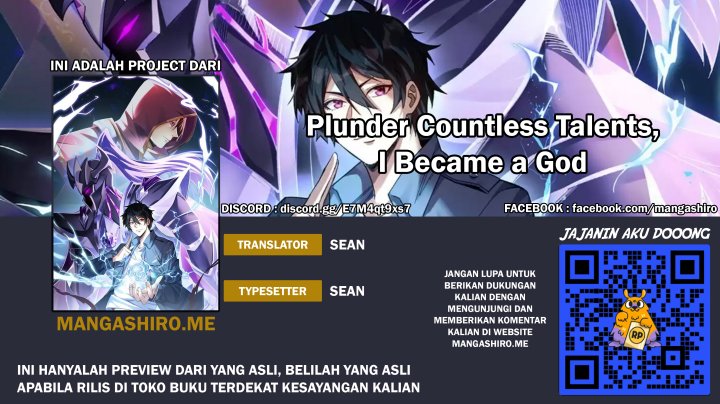 Plunder Countless Talents, I Became a God Chapter 01 Gambar 1