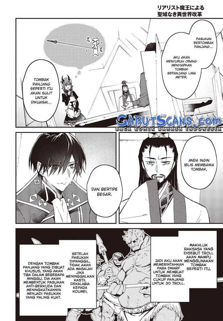 Realist Maou Niyoru Seiiki Naki Isekai Kaikaku Chapter 36 Gambar 9