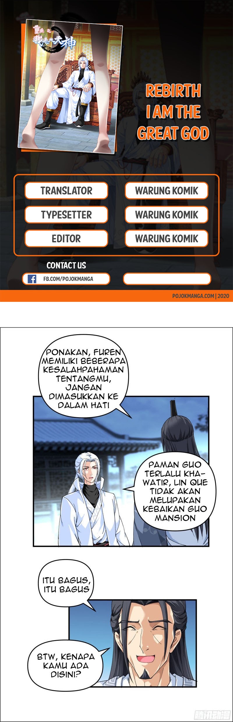 Rebirth I Am The Great God Chapter 02 Gambar 1