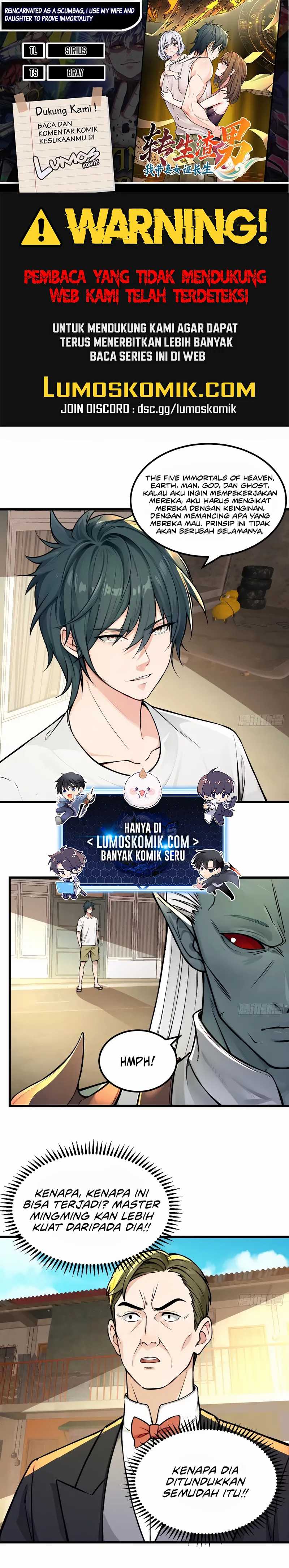 Reincarnated as a Scumbag I Use My Wife and Daughter to Prove Immortality Chapter 17 Gambar 1