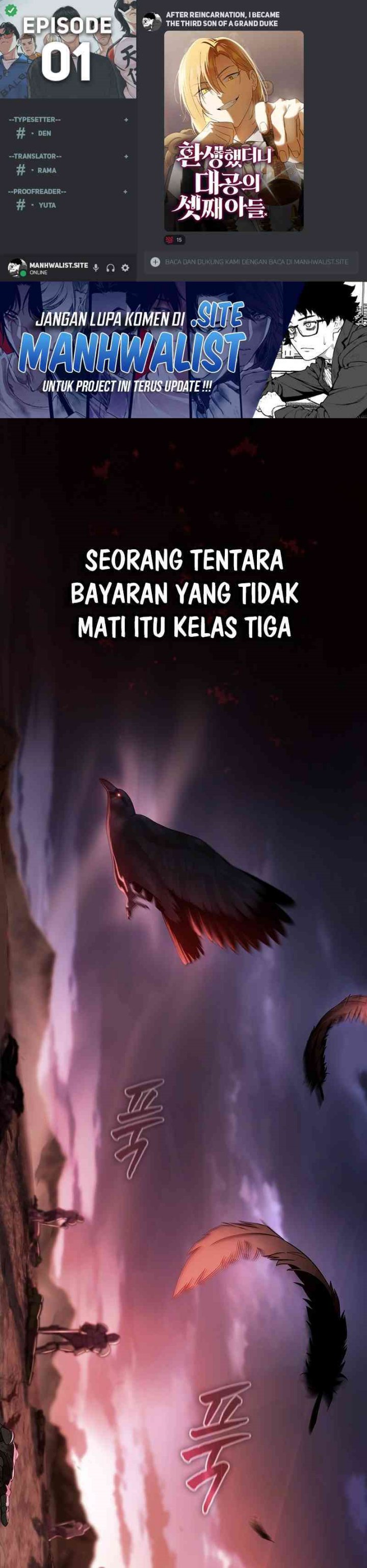 Reincarnated as the Archduke’s Son (A Mercenary’s Rebirth Among Nobles) Chapter 01 Gambar 1