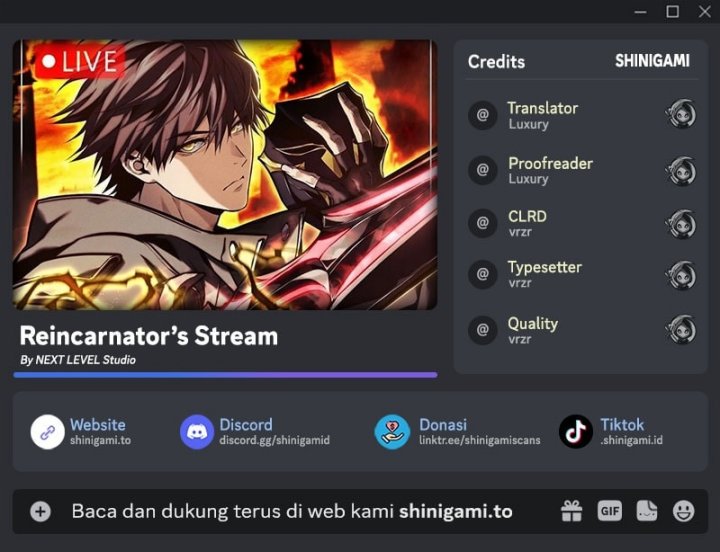 Reincarnator’s Stream Chapter 10 Gambar 1