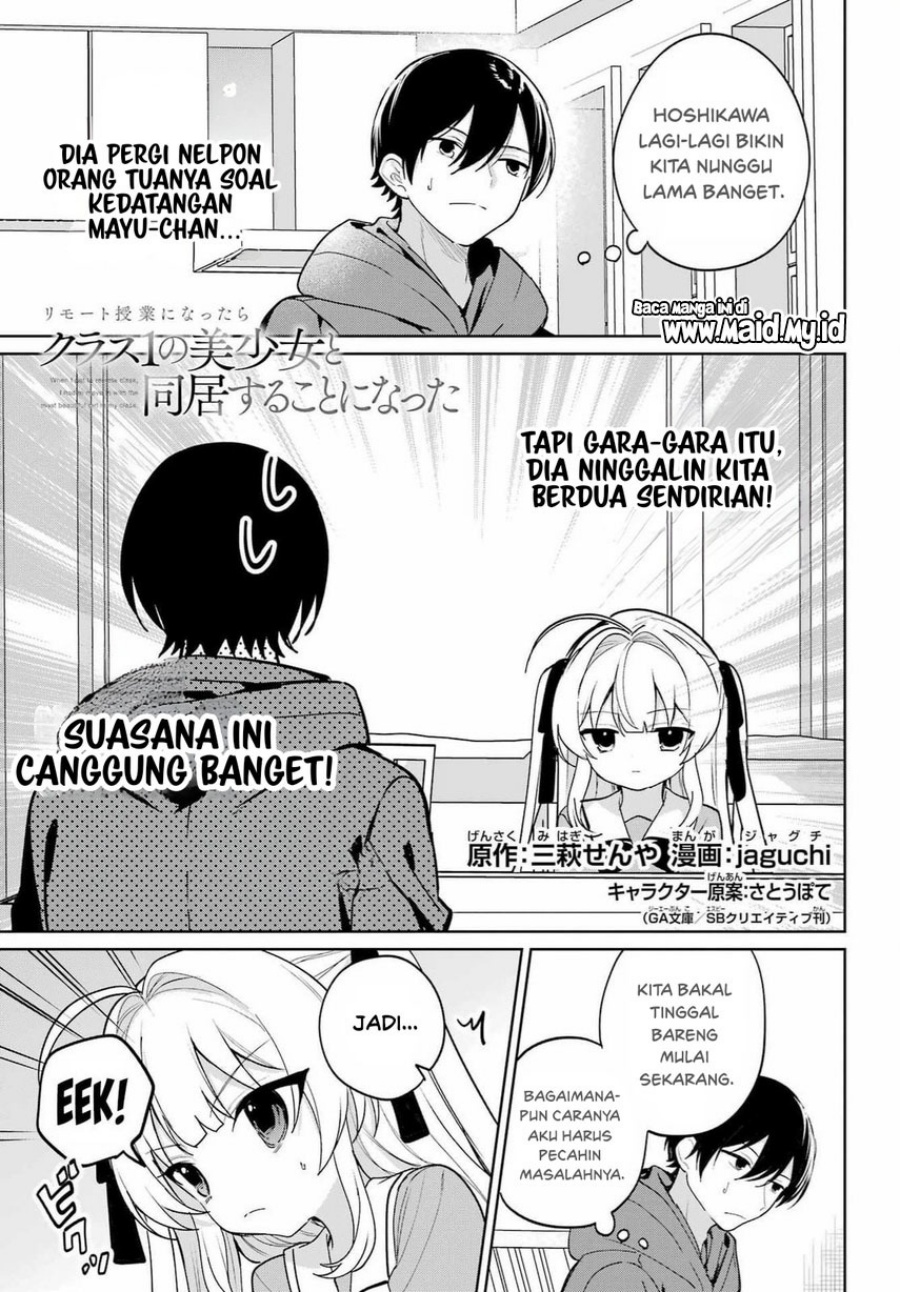 Remote Jugyou ni Nattara Class 1 no Bishoujo to Doukyo Suru Koto ni Natta Chapter 15 Gambar 3