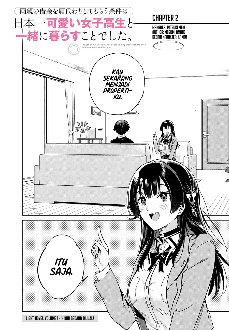 Ryoushin no Shakkin wo Katagawari Shite Morau Jouken wa Nihon’ichi Kawaii Joshikousei to Issho ni Kurasu Koto Deshita Chapter 02 Gambar 2