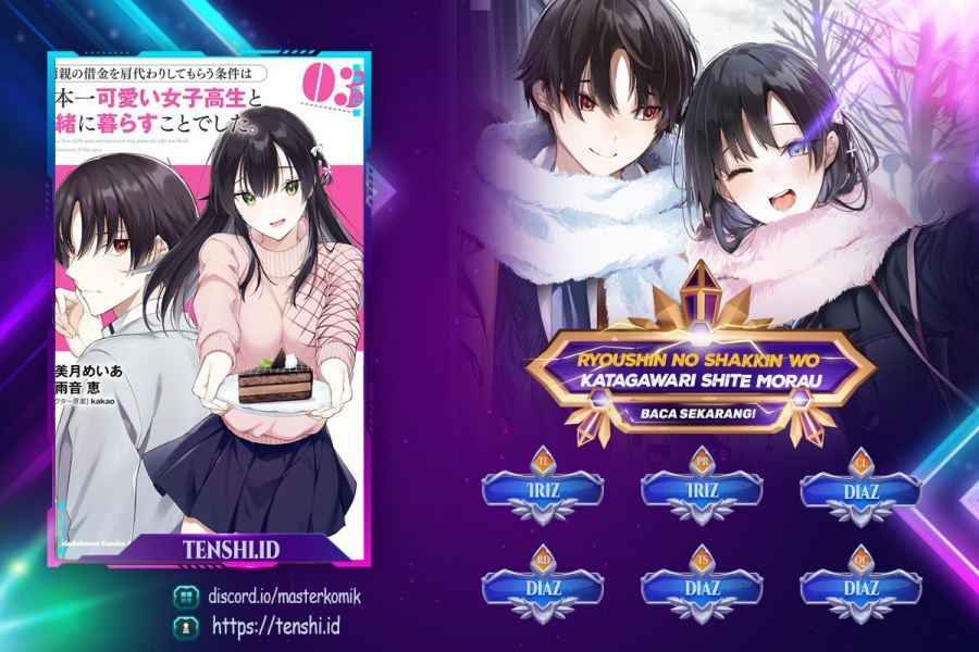 Ryoushin no Shakkin wo Katagawari Shite Morau Jouken wa Nihon’ichi Kawaii Joshikousei to Issho ni Kurasu Koto Deshita Chapter 20 Gambar 1