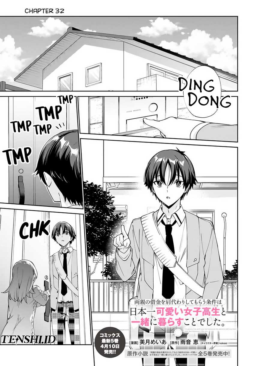 Ryoushin no Shakkin wo Katagawari Shite Morau Jouken wa Nihon’ichi Kawaii Joshikousei to Issho ni Kurasu Koto Deshita Chapter 32 Gambar 2