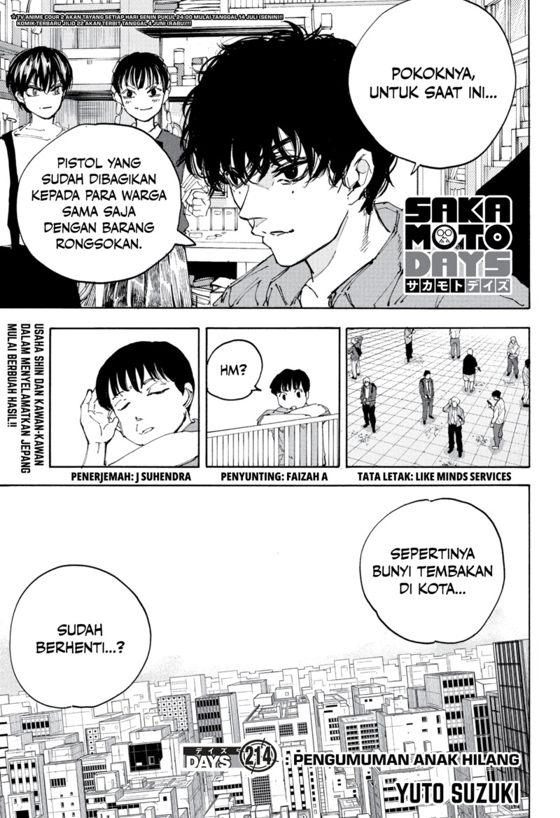Sakamoto Days Chapter 214 Gambar 1