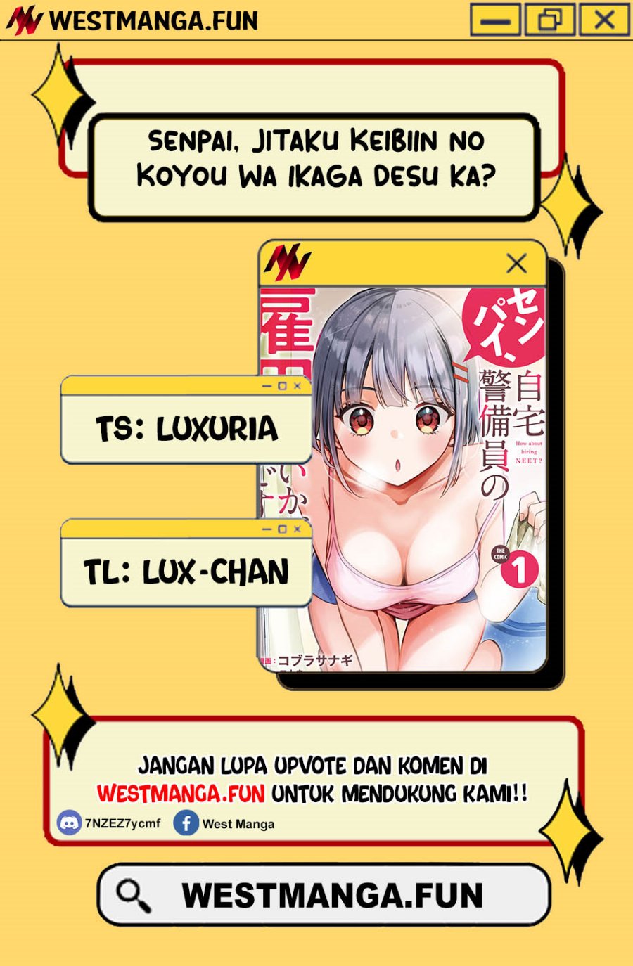 Senpai, Jitaku Keibiin no Koyou wa Ikaga desu ka? Chapter 01 Gambar 2