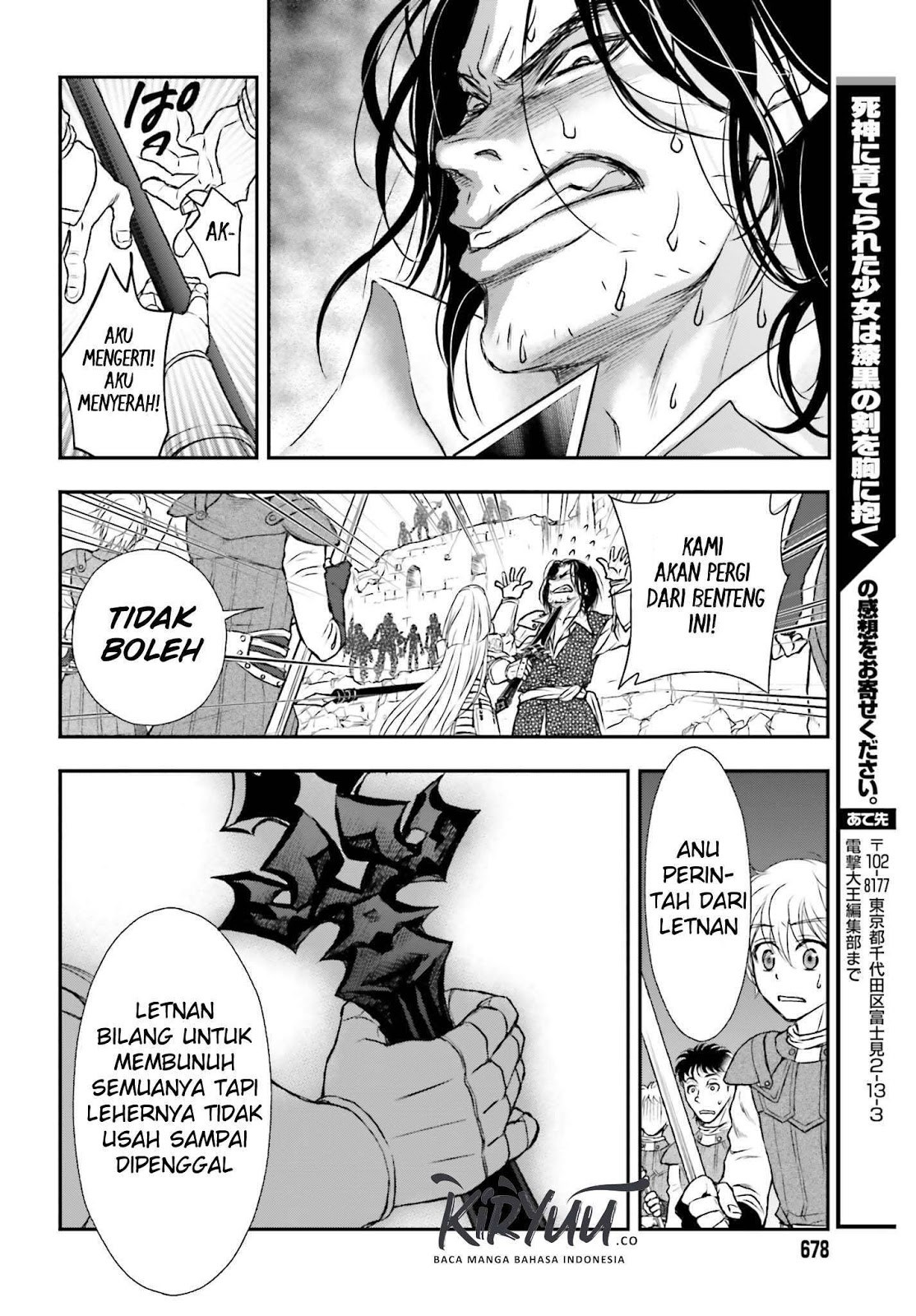 Shinigami ni Sodaterareta Shoujo wa Shikkoku no Tsurugi wo Mune ni Idaku Chapter 04 Gambar 27