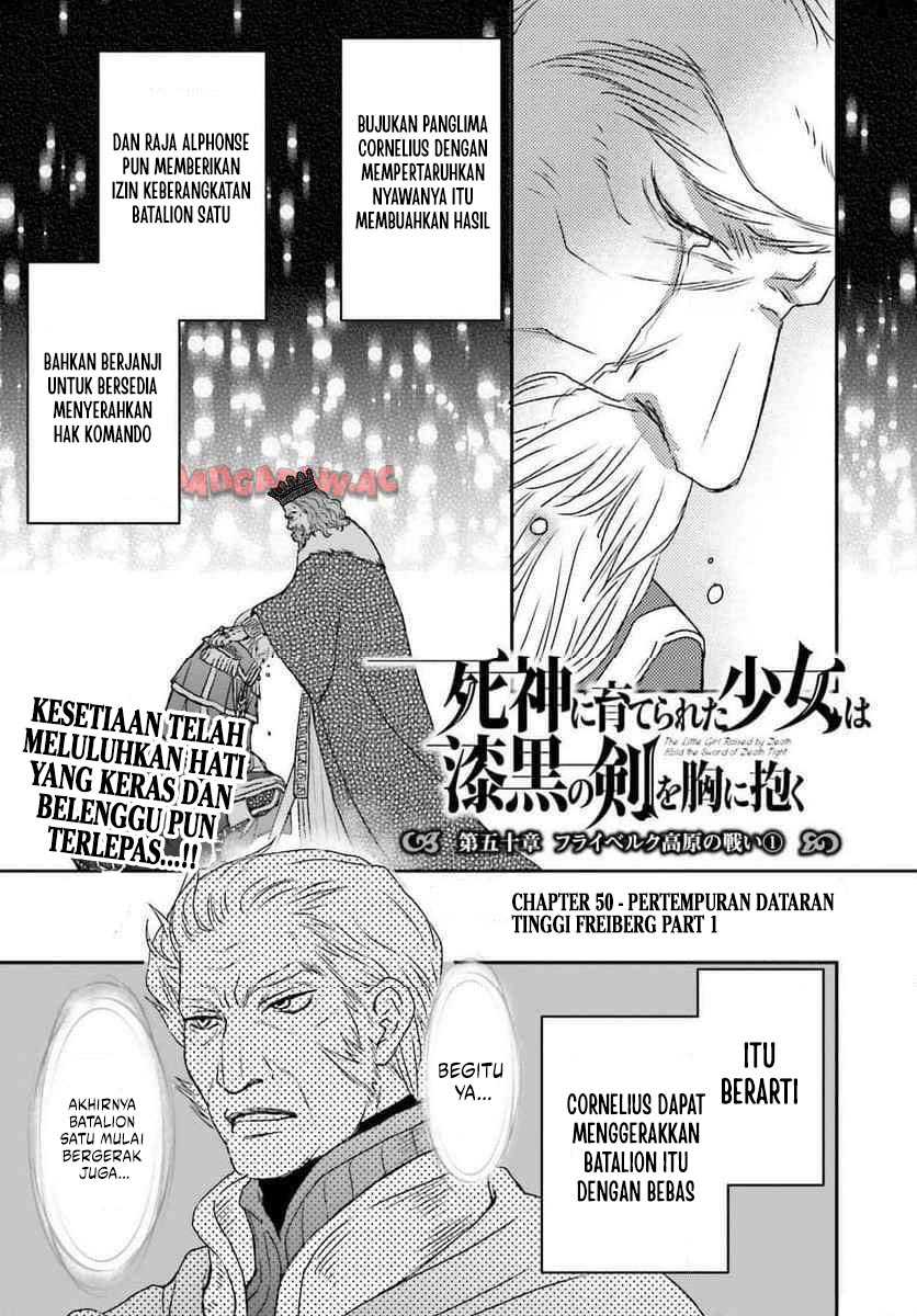 Shinigami ni Sodaterareta Shoujo wa Shikkoku no Tsurugi wo Mune ni Idaku Chapter 50 Gambar 4