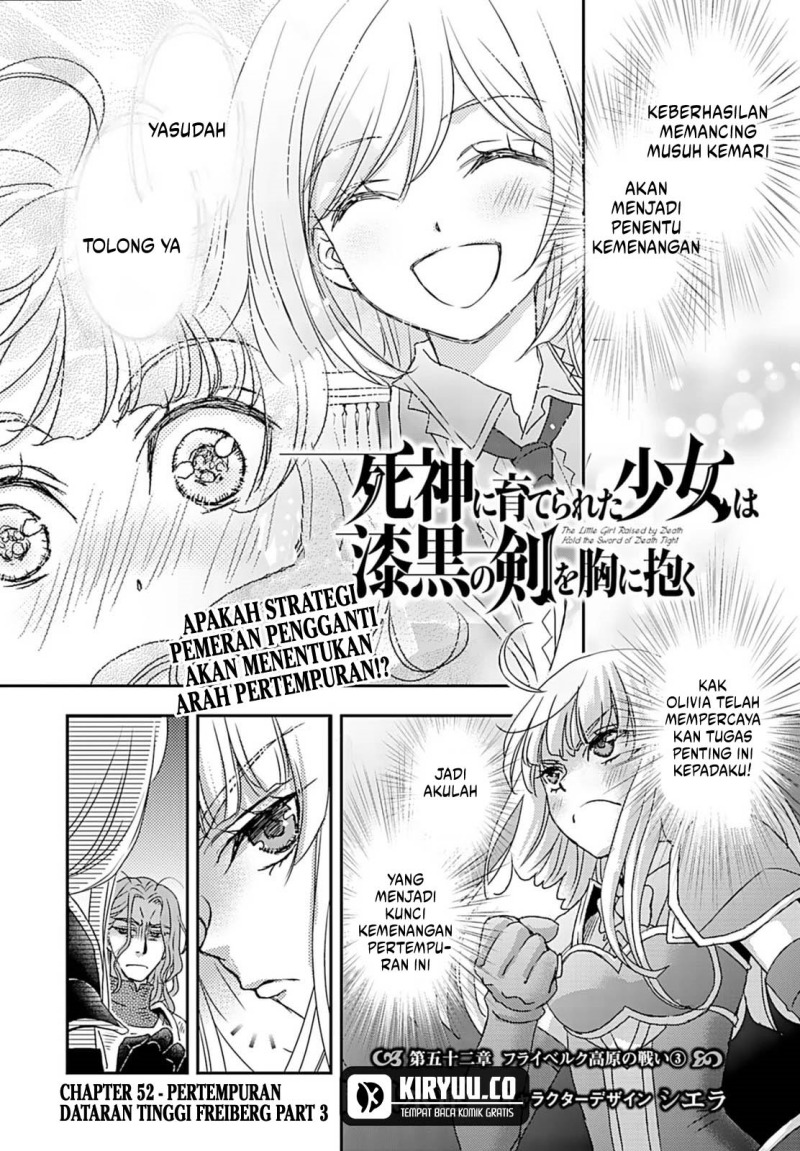 Shinigami ni Sodaterareta Shoujo wa Shikkoku no Tsurugi wo Mune ni Idaku Chapter 52 Gambar 3