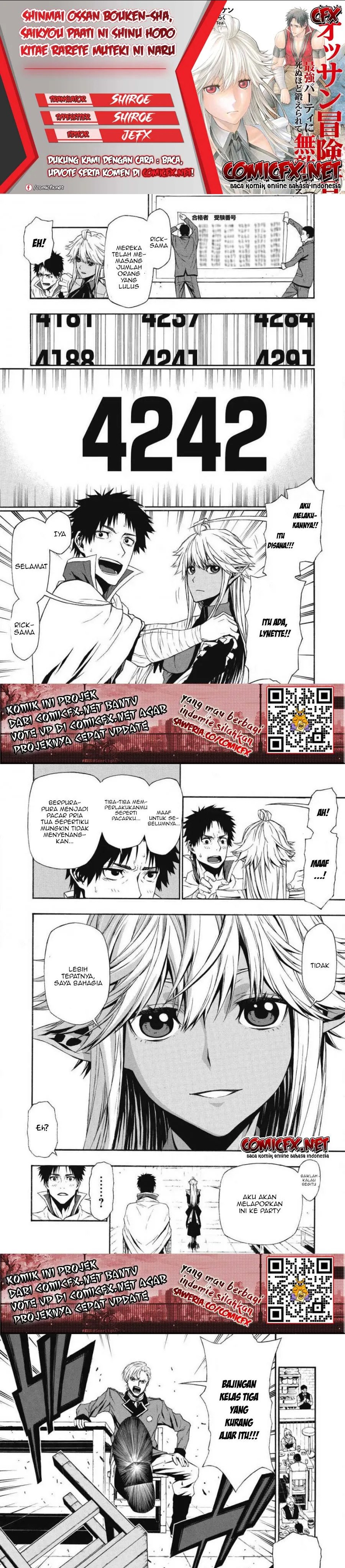 Shinmai Ossan Bouken-sha, Saikyou paati ni shinu hodo kitae rarete Muteki ni naru Chapter 04.2 Gambar 1
