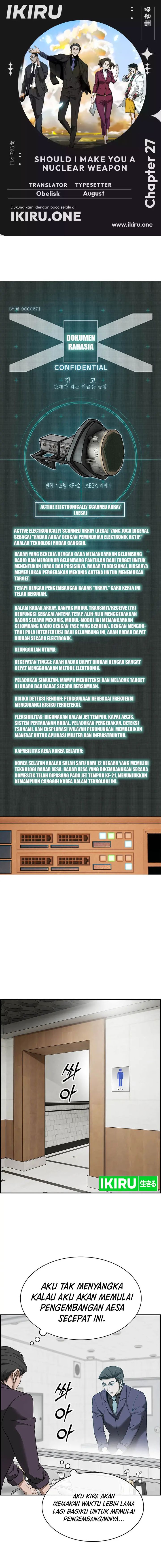 Should I Make You a Nuclear Weapon? Chapter 27 Gambar 1