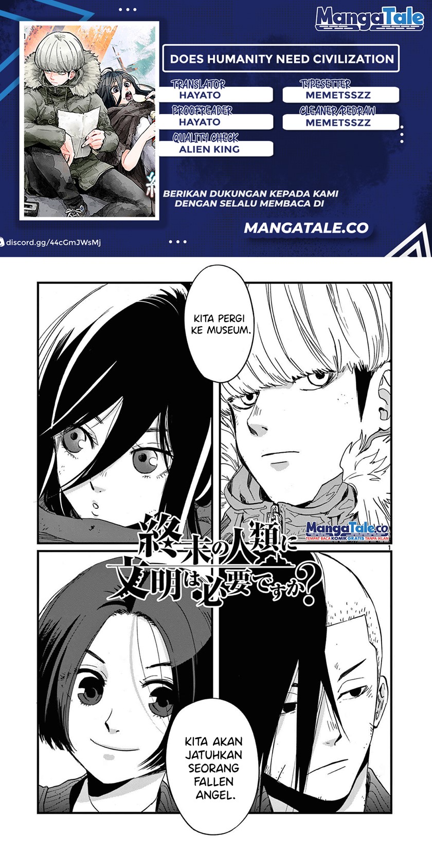 Shuumatsu no Jinrui ni Bunmei wa Hitsuyou desu ka? Chapter 07 Gambar 1