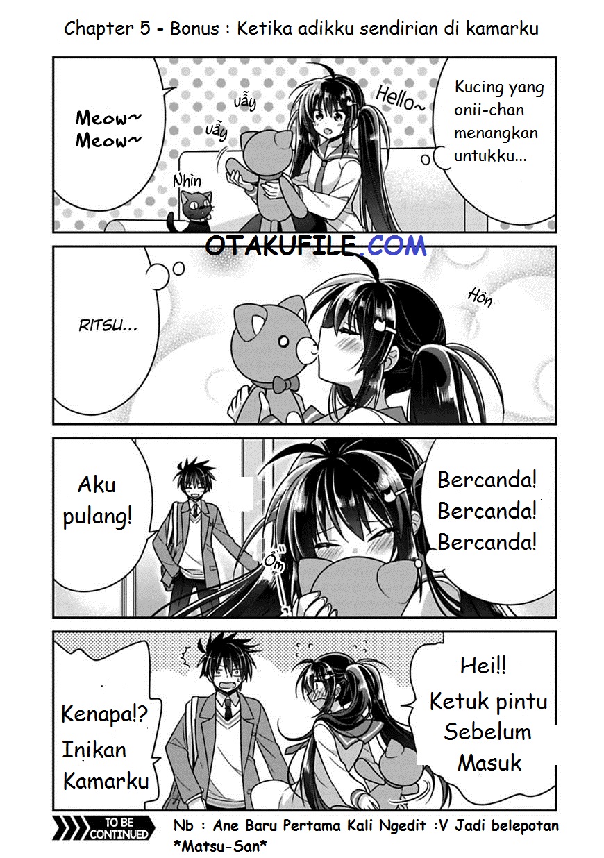 Siscon Ani to Brocon Imouto ga Shoujiki ni Nattara Chapter 05.5 Gambar 1