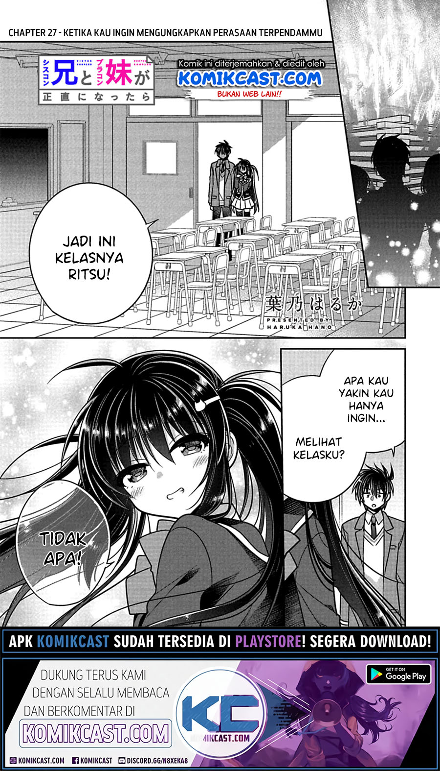 Siscon Ani to Brocon Imouto ga Shoujiki ni Nattara Chapter 27 Gambar 2