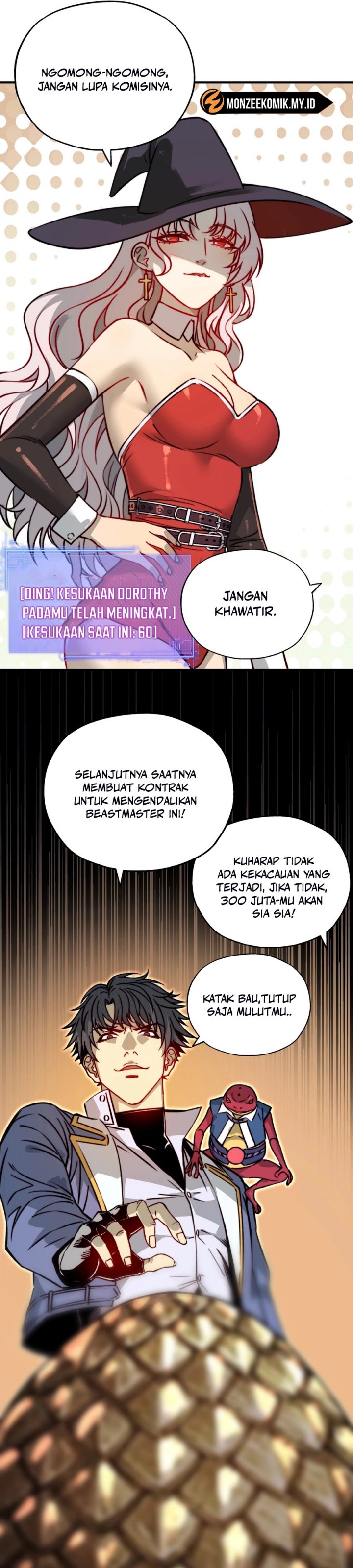 Start by changing your job to the God of Wealth and taming billions of divine pets! Chapter 03 Gambar 27