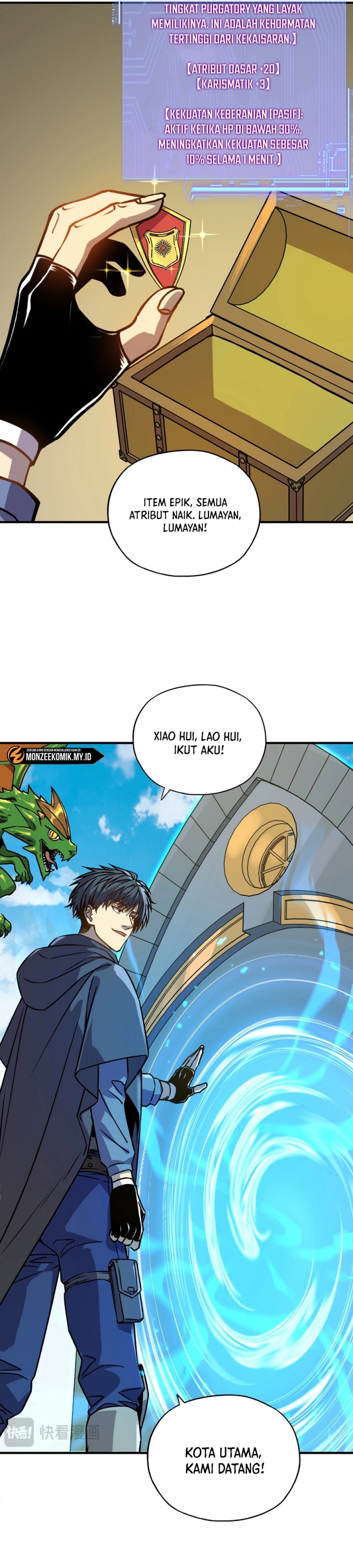 Start by changing your job to the God of Wealth and taming billions of divine pets! Chapter 08 Gambar 8