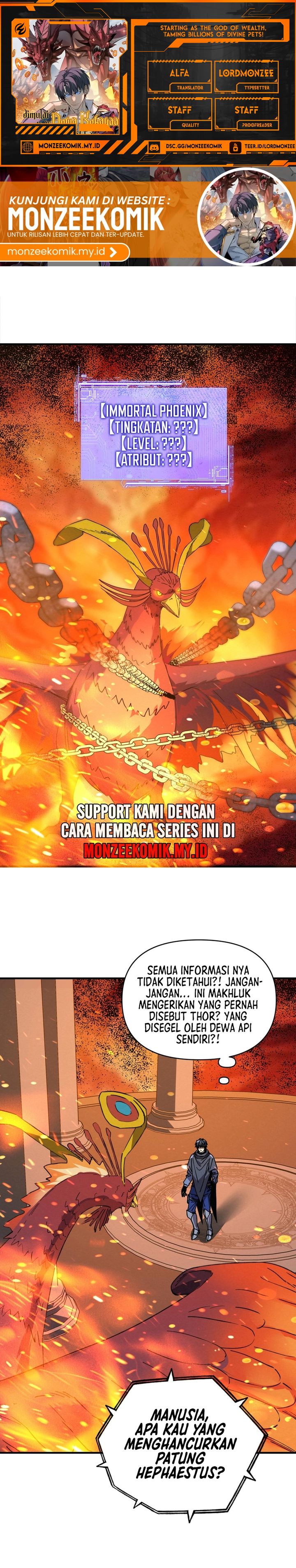 Start by changing your job to the God of Wealth and taming billions of divine pets! Chapter 28 Gambar 1