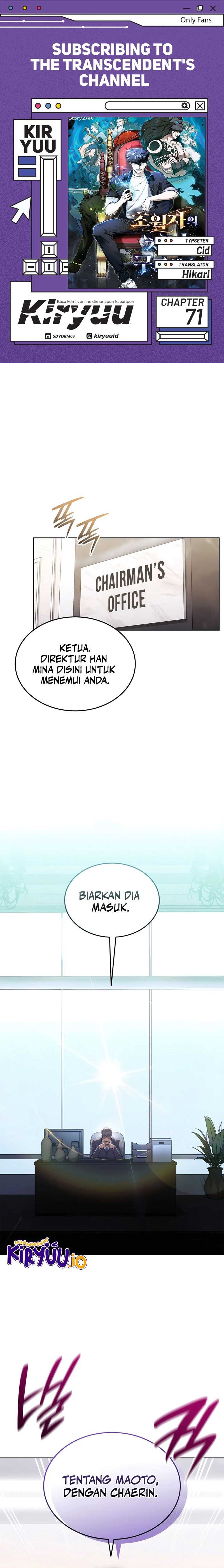 Subscribing to the Transcendent’s Channel Chapter 71 Gambar 1