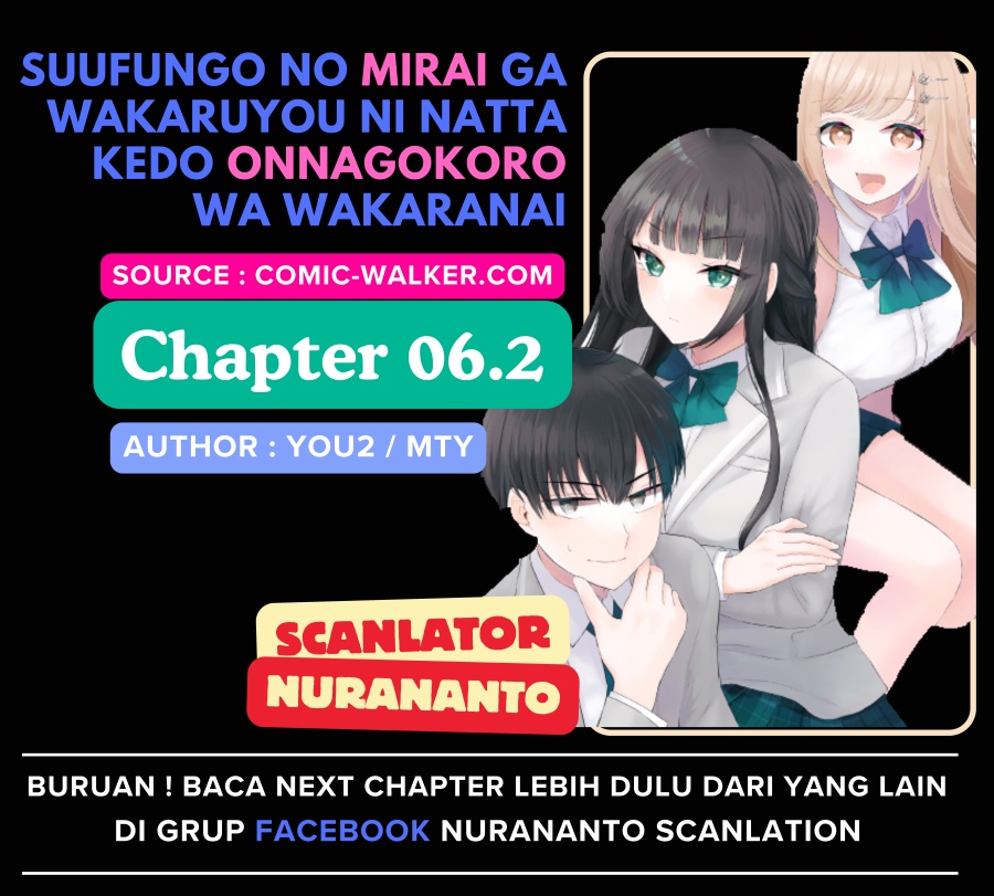 Suufungo no Mirai ga Wakaru You ni Natta Kedo Onnagokoro wa Wakaranai. Chapter 06.2 Gambar 1