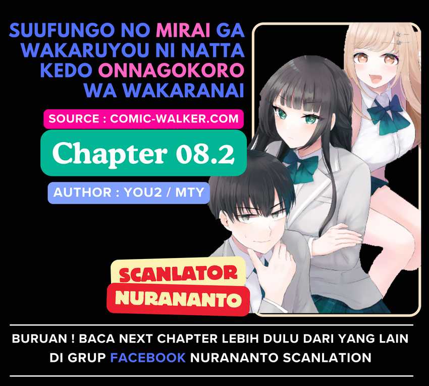 Suufungo no Mirai ga Wakaru You ni Natta Kedo Onnagokoro wa Wakaranai. Chapter 08.2 Gambar 1