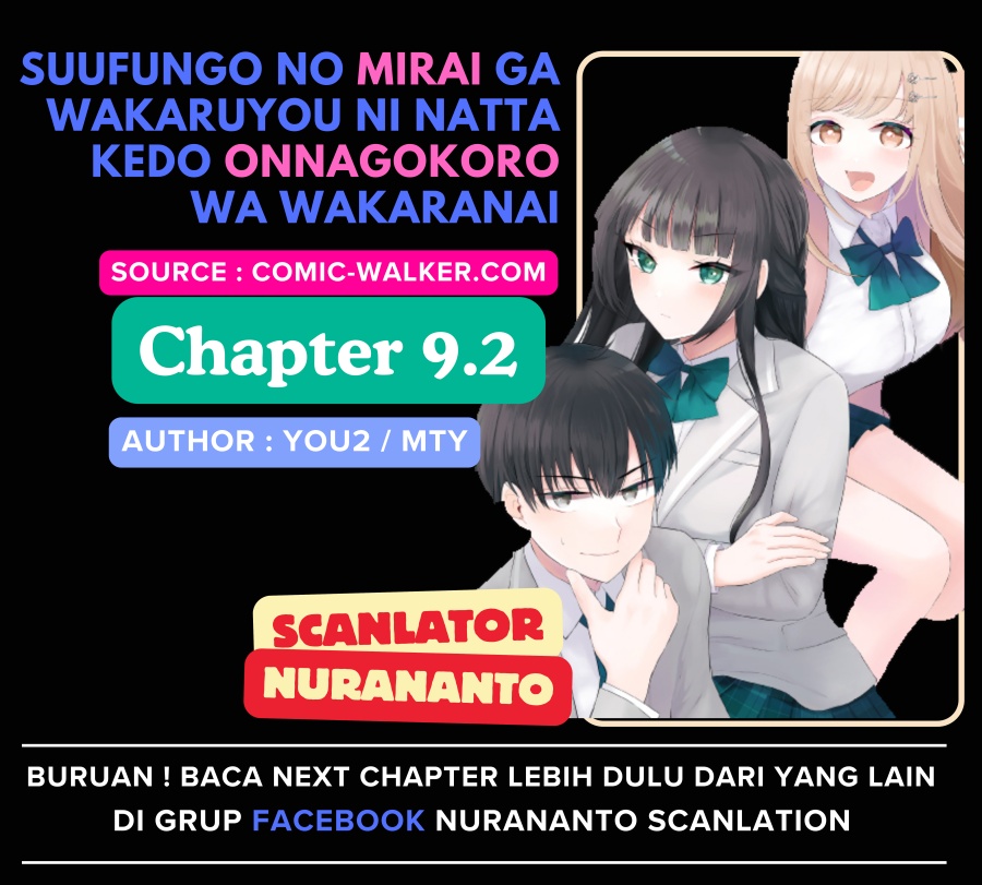 Suufungo no Mirai ga Wakaru You ni Natta Kedo Onnagokoro wa Wakaranai. Chapter 09.2 Gambar 1