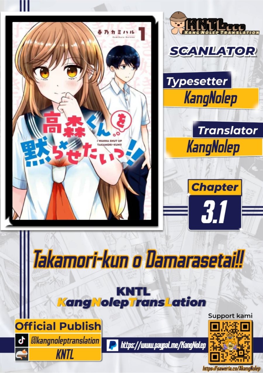 Takamori-kun wo Damarasetai!! Chapter 03.1 Gambar 1