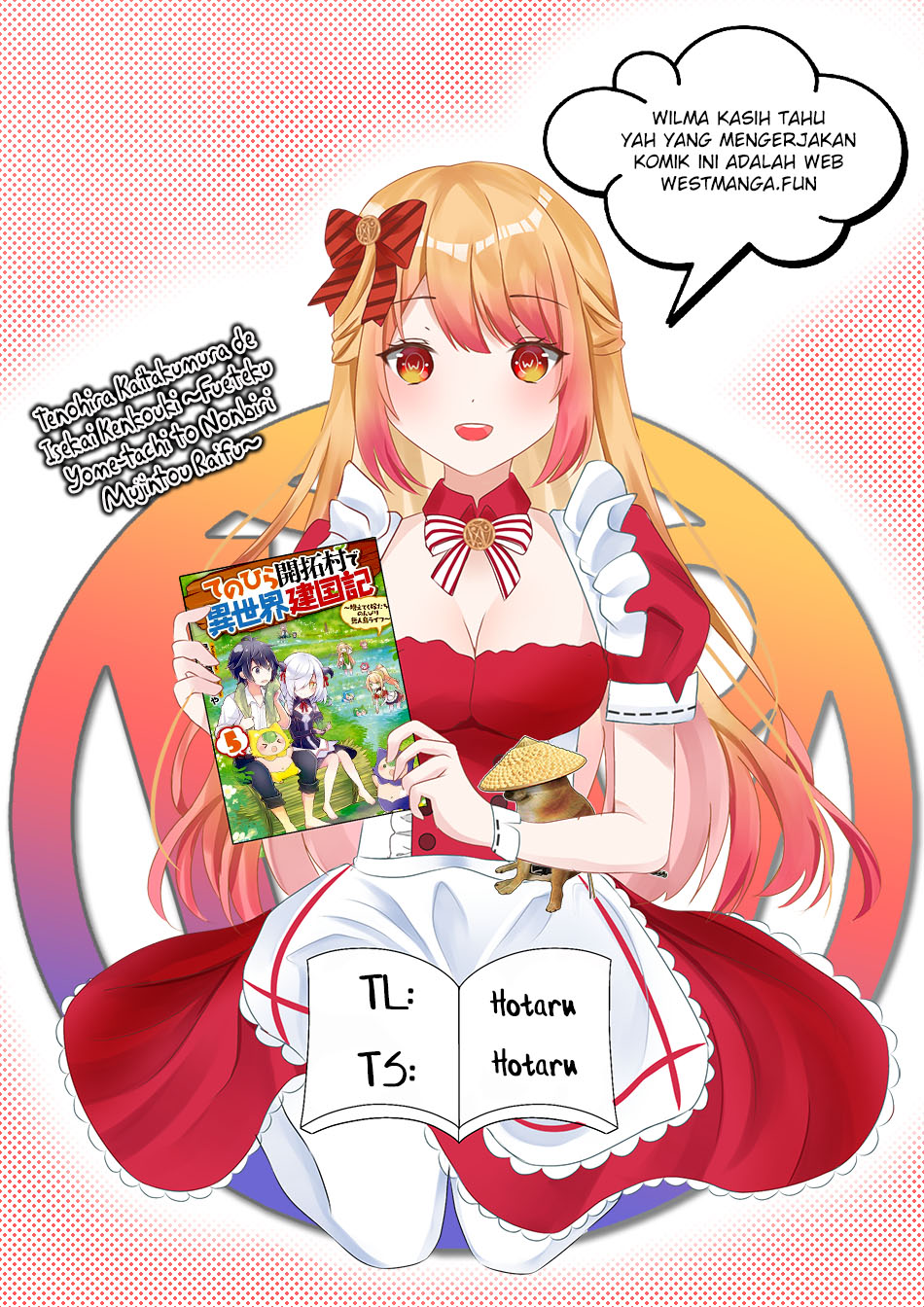 Tenohira Kaitaku Mura de Isekai Kenkokuki: Fueteku Yome-tachi to Nonbiri Mujintou Life Chapter 49 Gambar 1