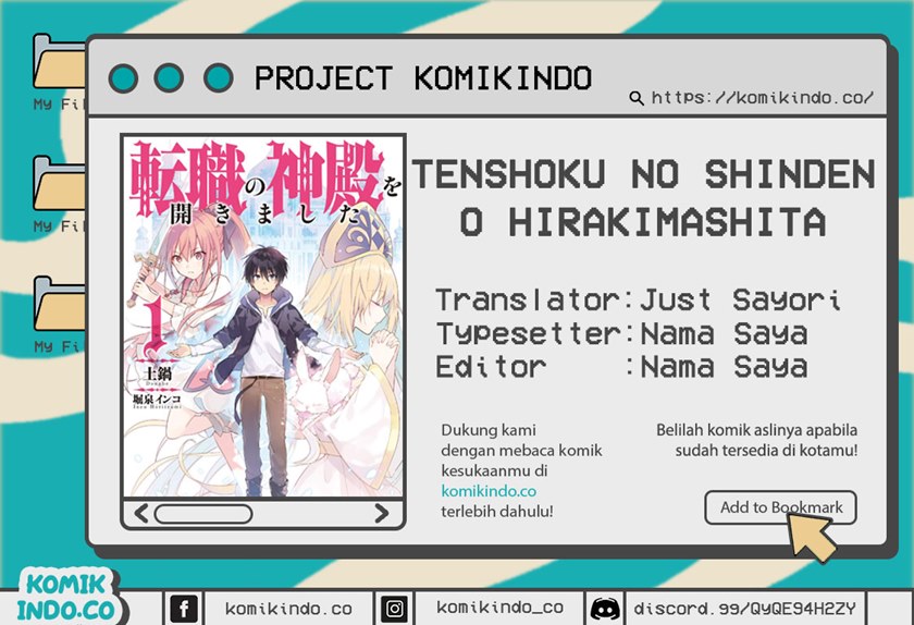 Tenshoku no Shinden wo Hirakimashita Chapter 14 Gambar 1
