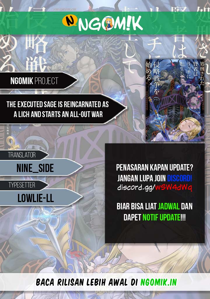 The Executed Sage is Reincarnated as a Lich and Starts an All-Out War Chapter 01.1 Gambar 1