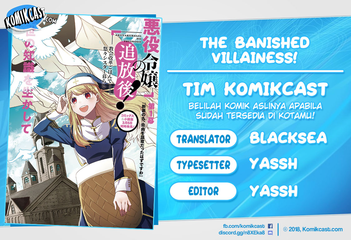The Banished Villainess! Living the Leisurely Life of a Nun Making Revolutionary Church Food Chapter 08 Gambar 1