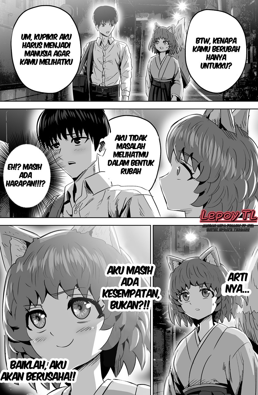 The Fox Girl Who Wants to Get Chummy With the Human Boy She Likes Chapter 15 END Gambar 1