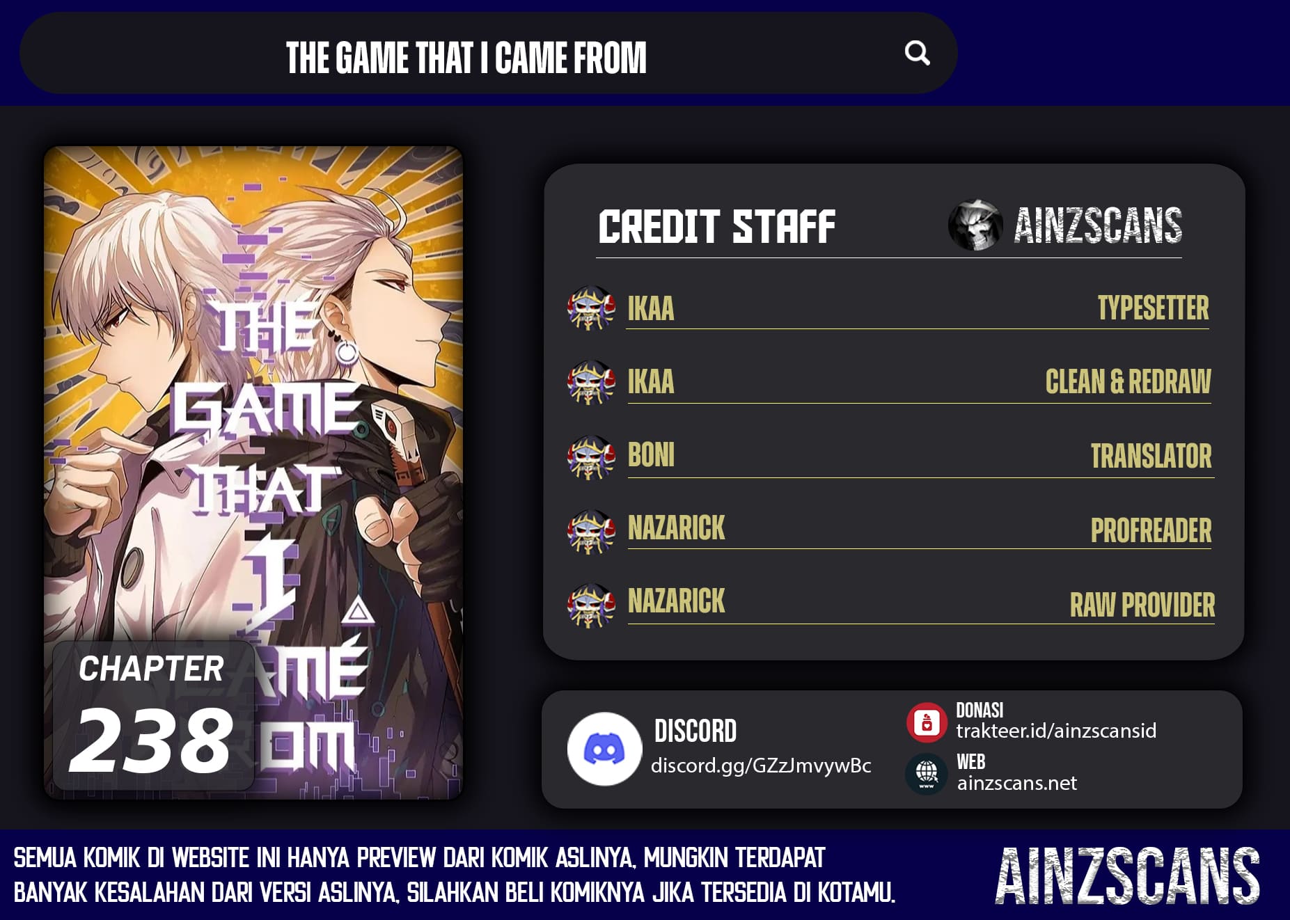 The Game That I Came From Chapter 238 Gambar 1