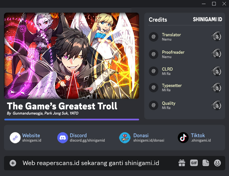 The Game’s Top Troll (The Game’s Greatest Troll) Chapter 24 Gambar 1