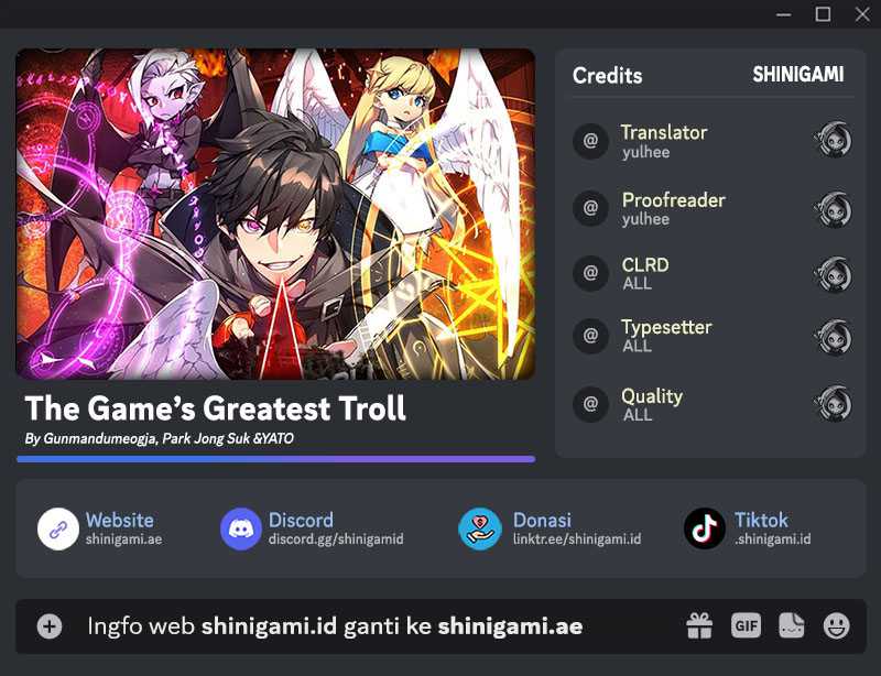 The Game’s Top Troll (The Game’s Greatest Troll) Chapter 46 Gambar 1