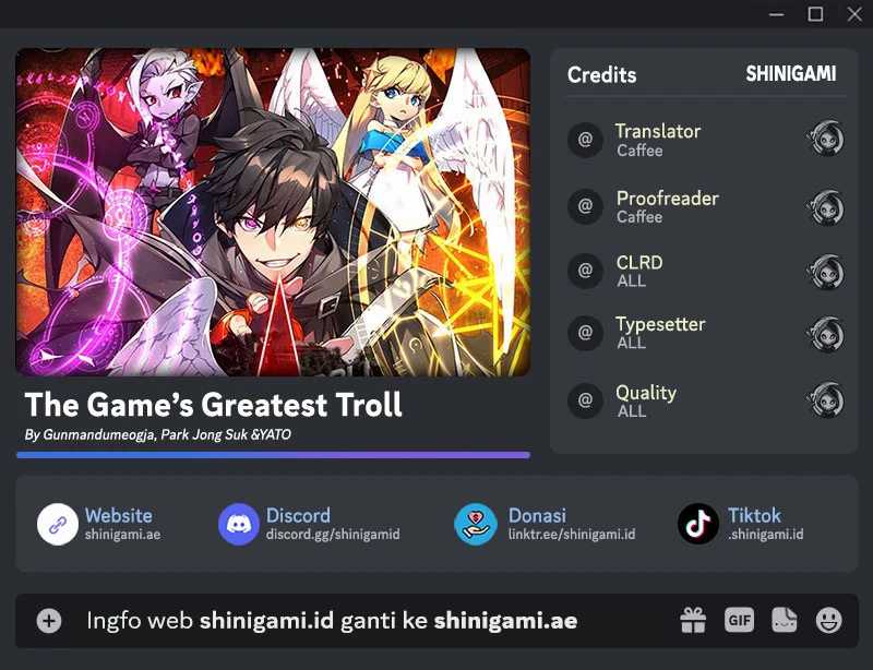 The Game’s Top Troll (The Game’s Greatest Troll) Chapter 51 Gambar 1