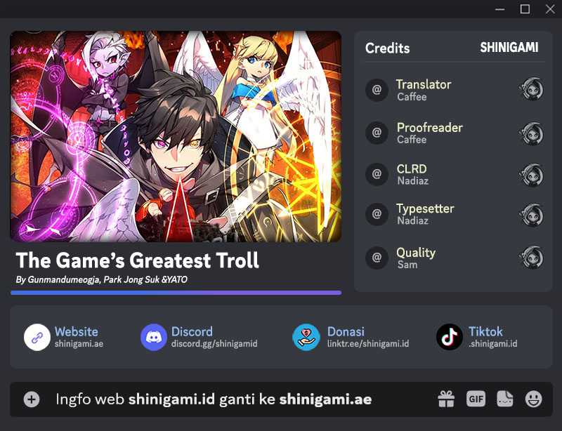 The Game’s Top Troll (The Game’s Greatest Troll) Chapter 52 Gambar 1