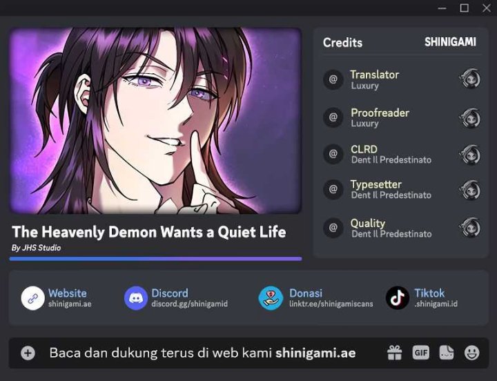 The Heavenly Demon Wants A Quiet Life Chapter 10 Gambar 1